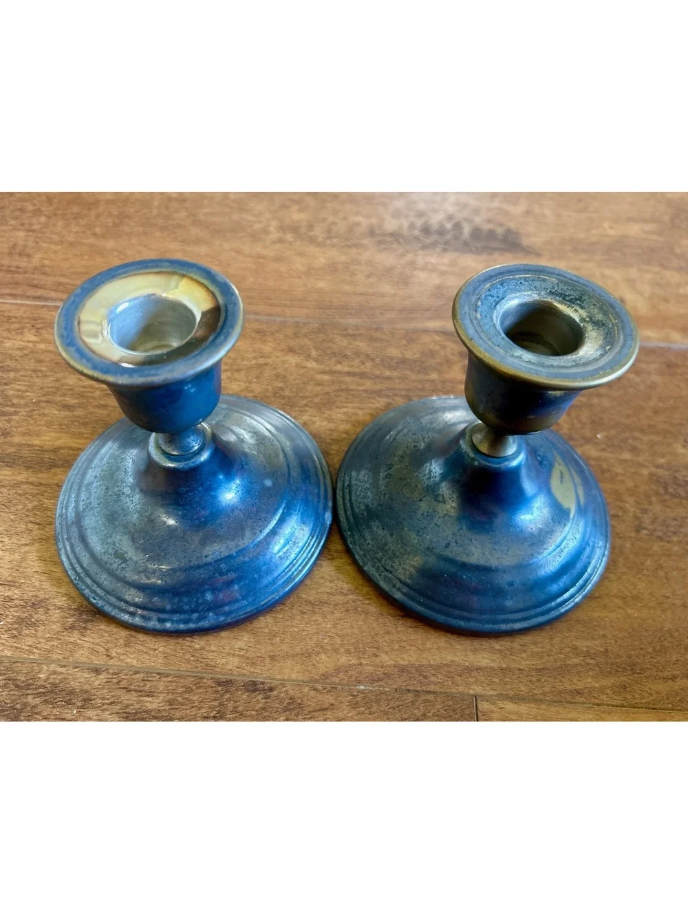Pair of Vintage Sheridan Brass Candle Holders